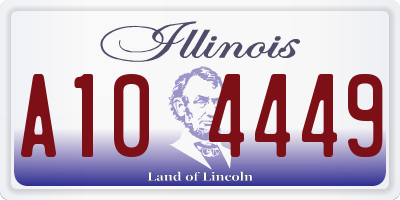 IL license plate A104449