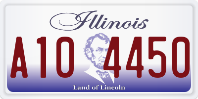 IL license plate A104450