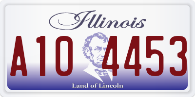 IL license plate A104453