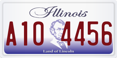 IL license plate A104456