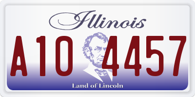 IL license plate A104457