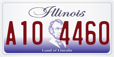 IL license plate A104460