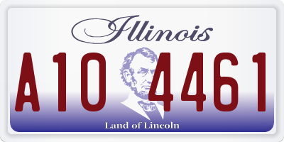 IL license plate A104461
