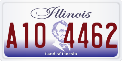 IL license plate A104462