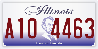 IL license plate A104463