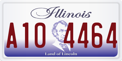 IL license plate A104464