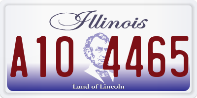 IL license plate A104465