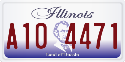 IL license plate A104471