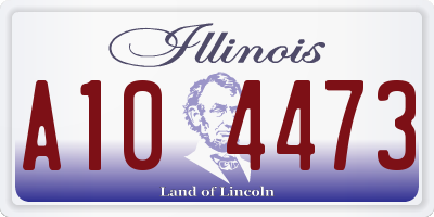 IL license plate A104473