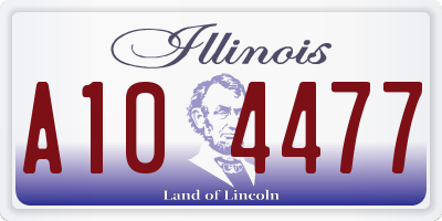 IL license plate A104477