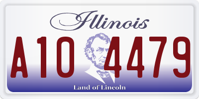 IL license plate A104479
