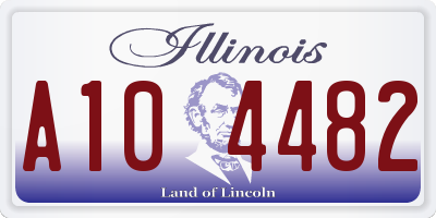 IL license plate A104482