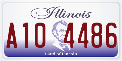 IL license plate A104486
