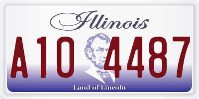 IL license plate A104487