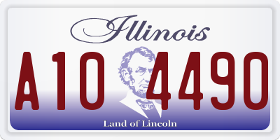 IL license plate A104490