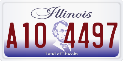 IL license plate A104497