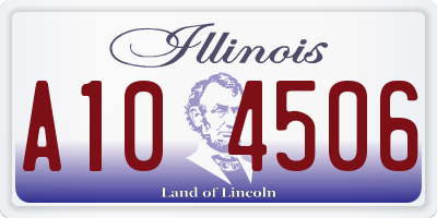 IL license plate A104506