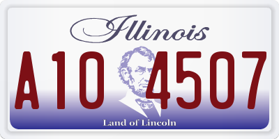 IL license plate A104507