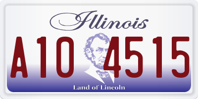 IL license plate A104515