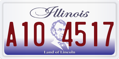 IL license plate A104517