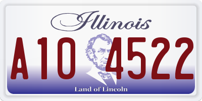 IL license plate A104522