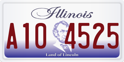 IL license plate A104525