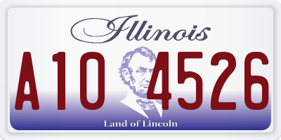 IL license plate A104526