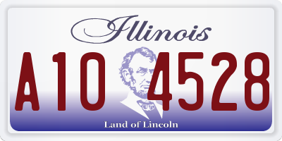 IL license plate A104528