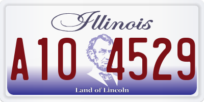 IL license plate A104529