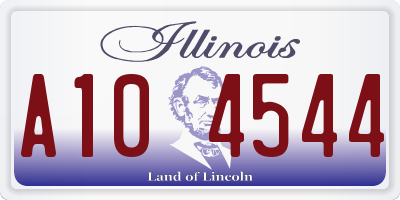 IL license plate A104544