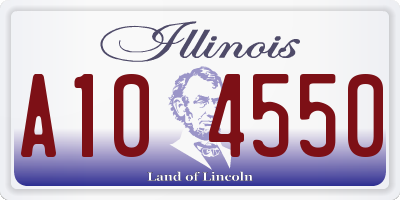 IL license plate A104550