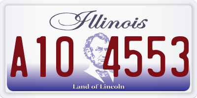 IL license plate A104553