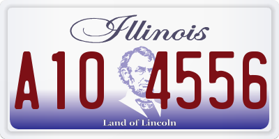 IL license plate A104556