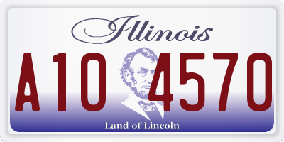 IL license plate A104570