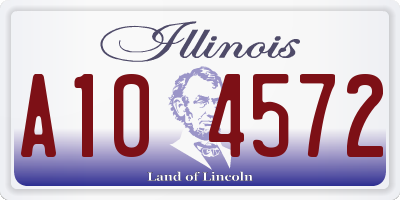 IL license plate A104572