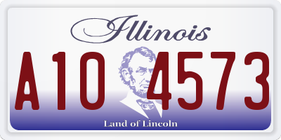 IL license plate A104573