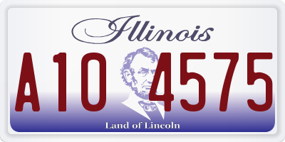 IL license plate A104575