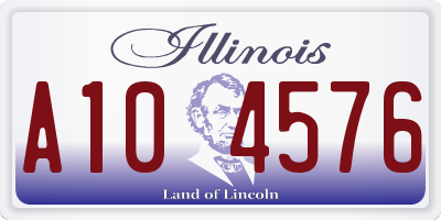 IL license plate A104576