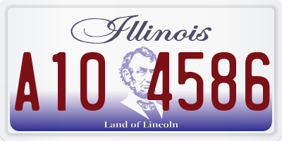 IL license plate A104586