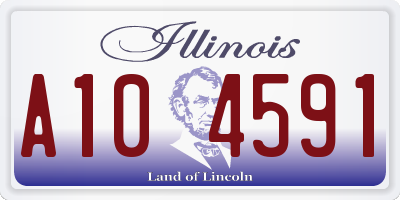 IL license plate A104591