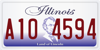 IL license plate A104594