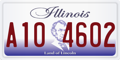 IL license plate A104602