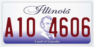 IL license plate A104606