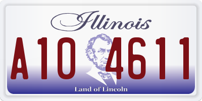 IL license plate A104611