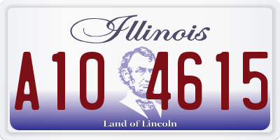 IL license plate A104615
