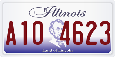 IL license plate A104623