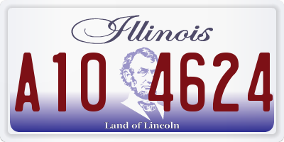 IL license plate A104624