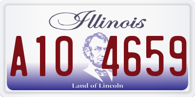 IL license plate A104659