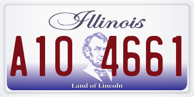 IL license plate A104661