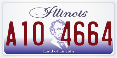 IL license plate A104664